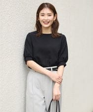K2KGS33039 a.v.v(アー・ヴェ・ヴェ) シャーリングタックスリーブトップス ブラック