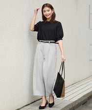 K2KGS33039 a.v.v(アー・ヴェ・ヴェ) シャーリングタックスリーブトップス ブラック