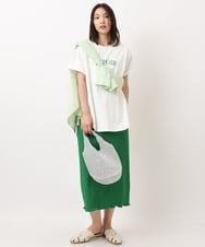 K2KGS44029 a.v.v(アー・ヴェ・ヴェ) フレンチロゴプリントランドヘムTシャツ ブラック