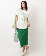 K2KGS44029 a.v.v(アー・ヴェ・ヴェ) フレンチロゴプリントランドヘムTシャツ ブラック