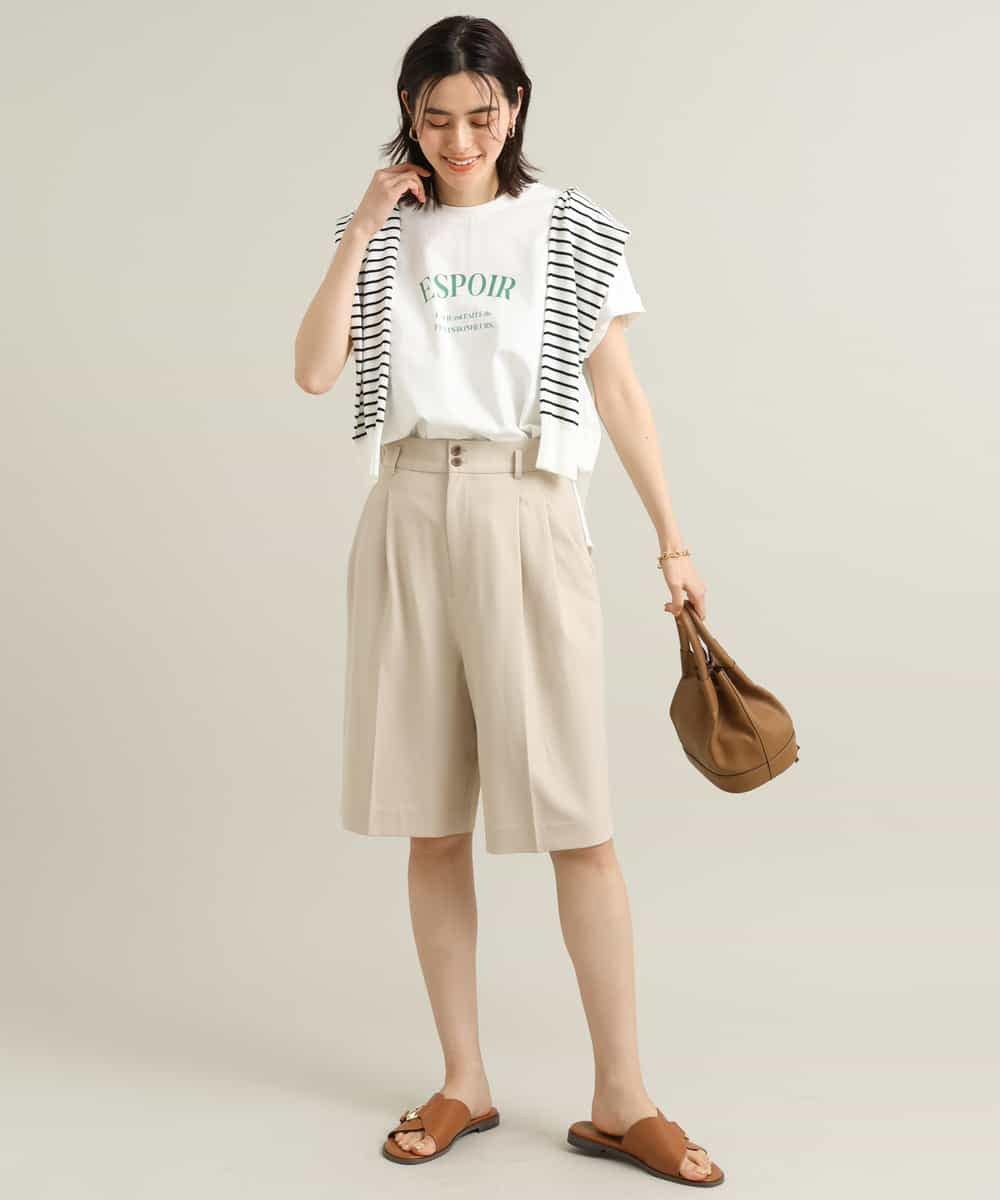 K2KGS44029 a.v.v(アー・ヴェ・ヴェ) フレンチロゴプリントランドヘムTシャツ ブラック