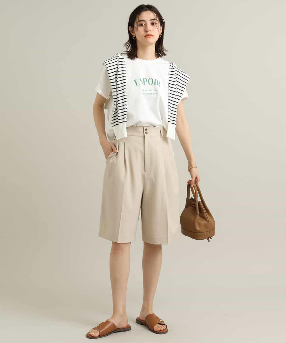 K2KGS44029 a.v.v(アー・ヴェ・ヴェ) フレンチロゴプリントランドヘムTシャツ ブラック