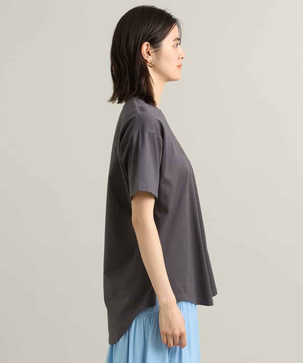 K2KGS44029 a.v.v(アー・ヴェ・ヴェ) フレンチロゴプリントランドヘムTシャツ ブラック