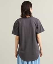 K2KGS44029 a.v.v(アー・ヴェ・ヴェ) フレンチロゴプリントランドヘムTシャツ ブラック