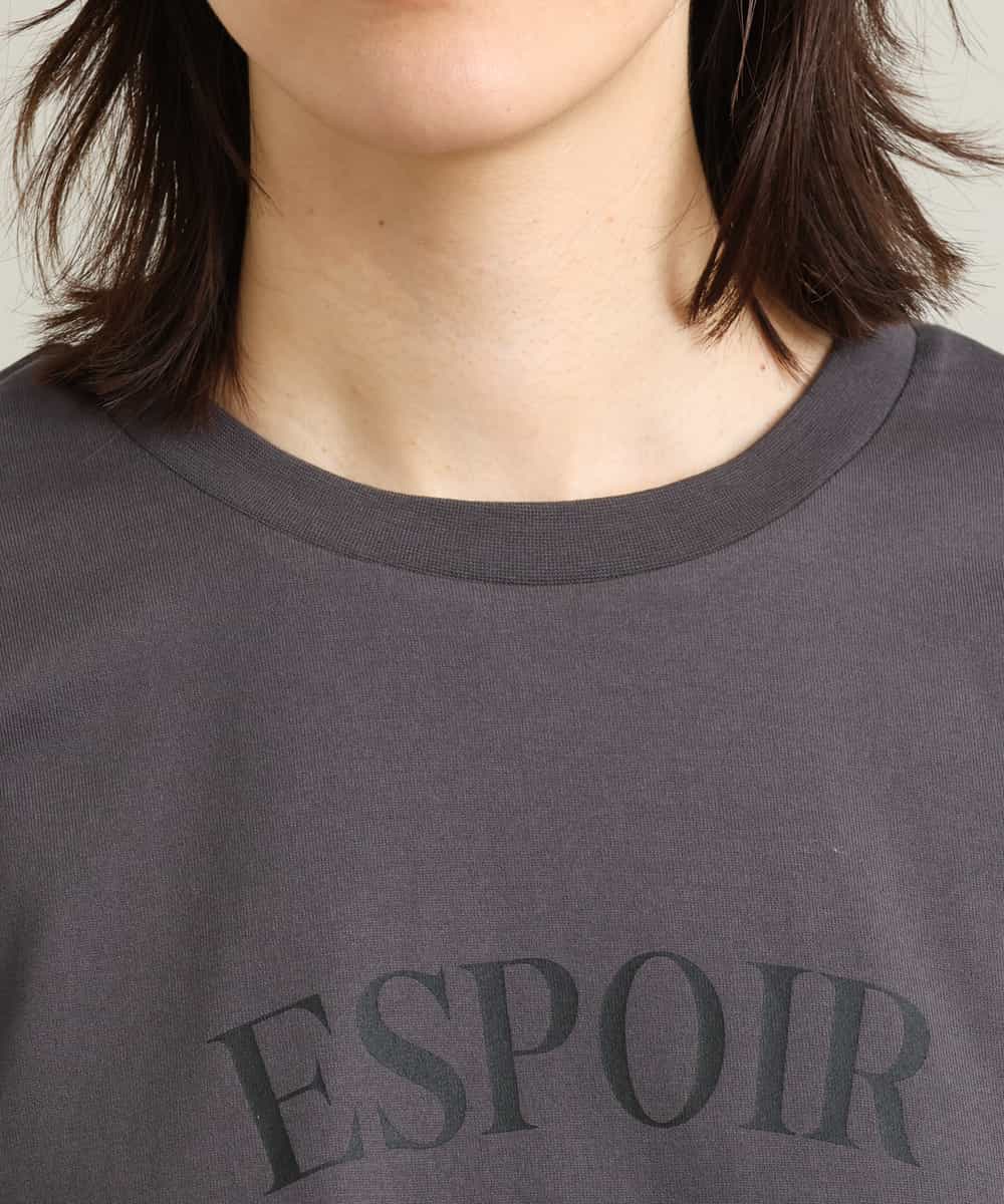 K2KGS44029 a.v.v(アー・ヴェ・ヴェ) フレンチロゴプリントランドヘムTシャツ ブラック