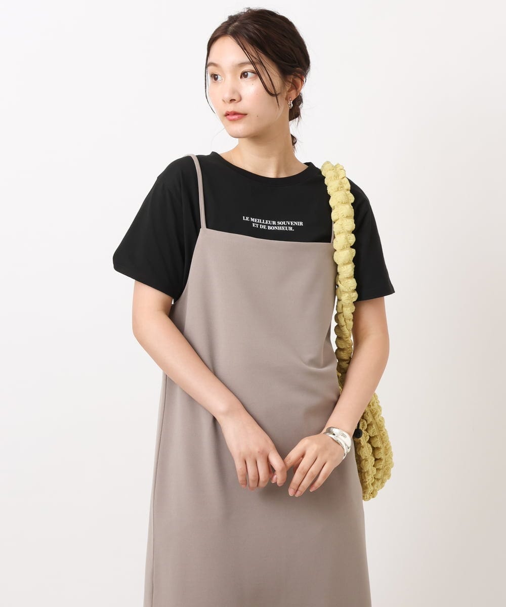 K2KGS46029 a.v.v(アー・ヴェ・ヴェ) レタリング調プチロゴTシャツ ブラック