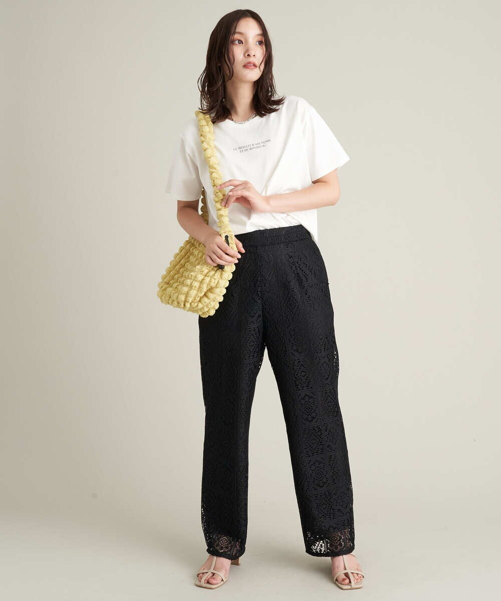 K2KGS46029 a.v.v(アー・ヴェ・ヴェ) レタリング調プチロゴTシャツ ブラック