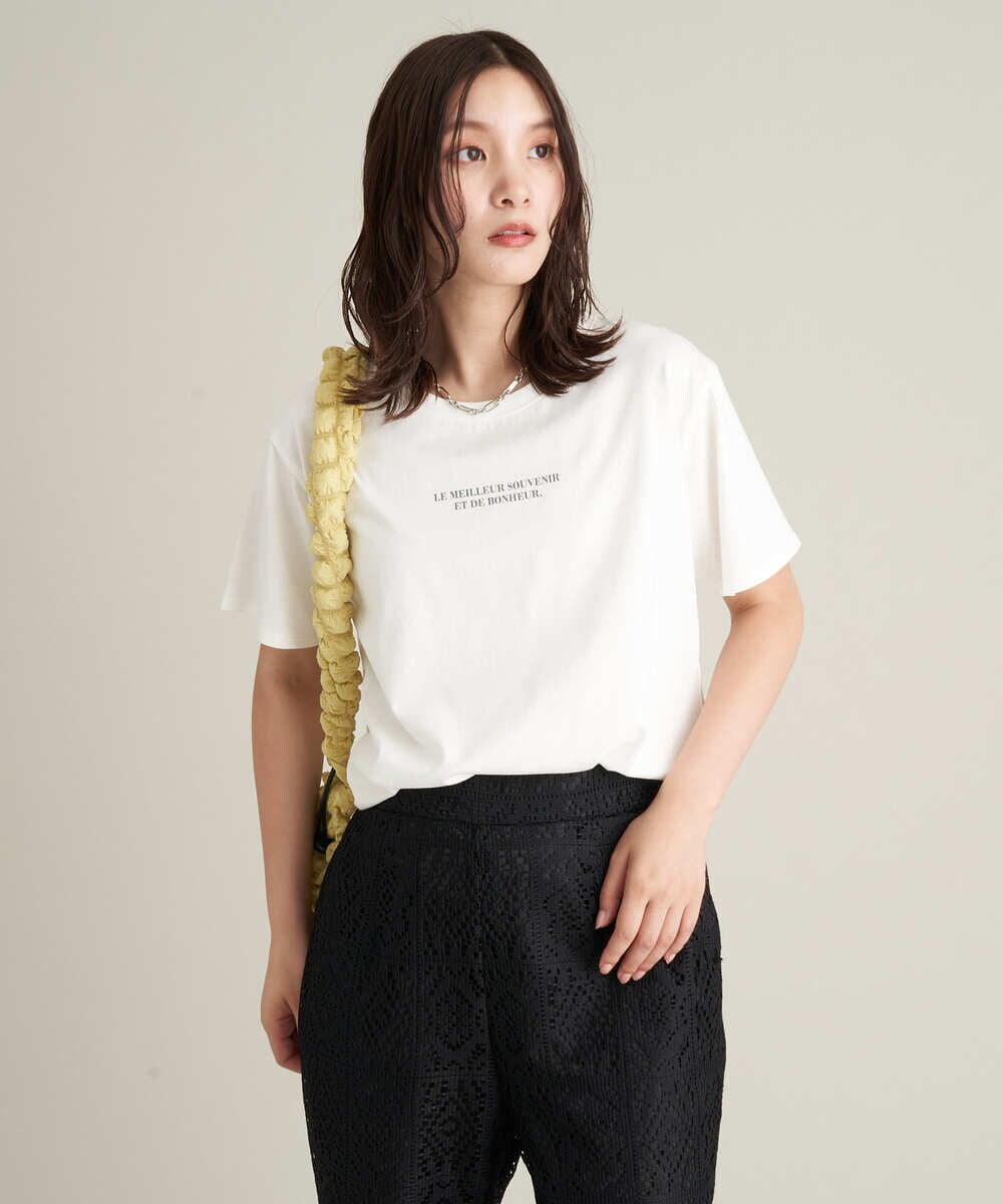 K2KGS46029 a.v.v(アー・ヴェ・ヴェ) レタリング調プチロゴTシャツ ブラック