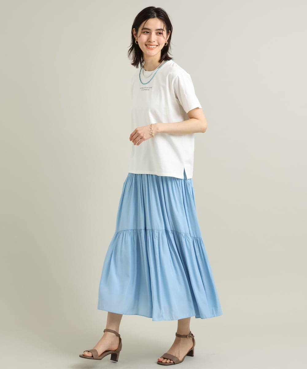 K2KGS46029 a.v.v(アー・ヴェ・ヴェ) レタリング調プチロゴTシャツ ブラック