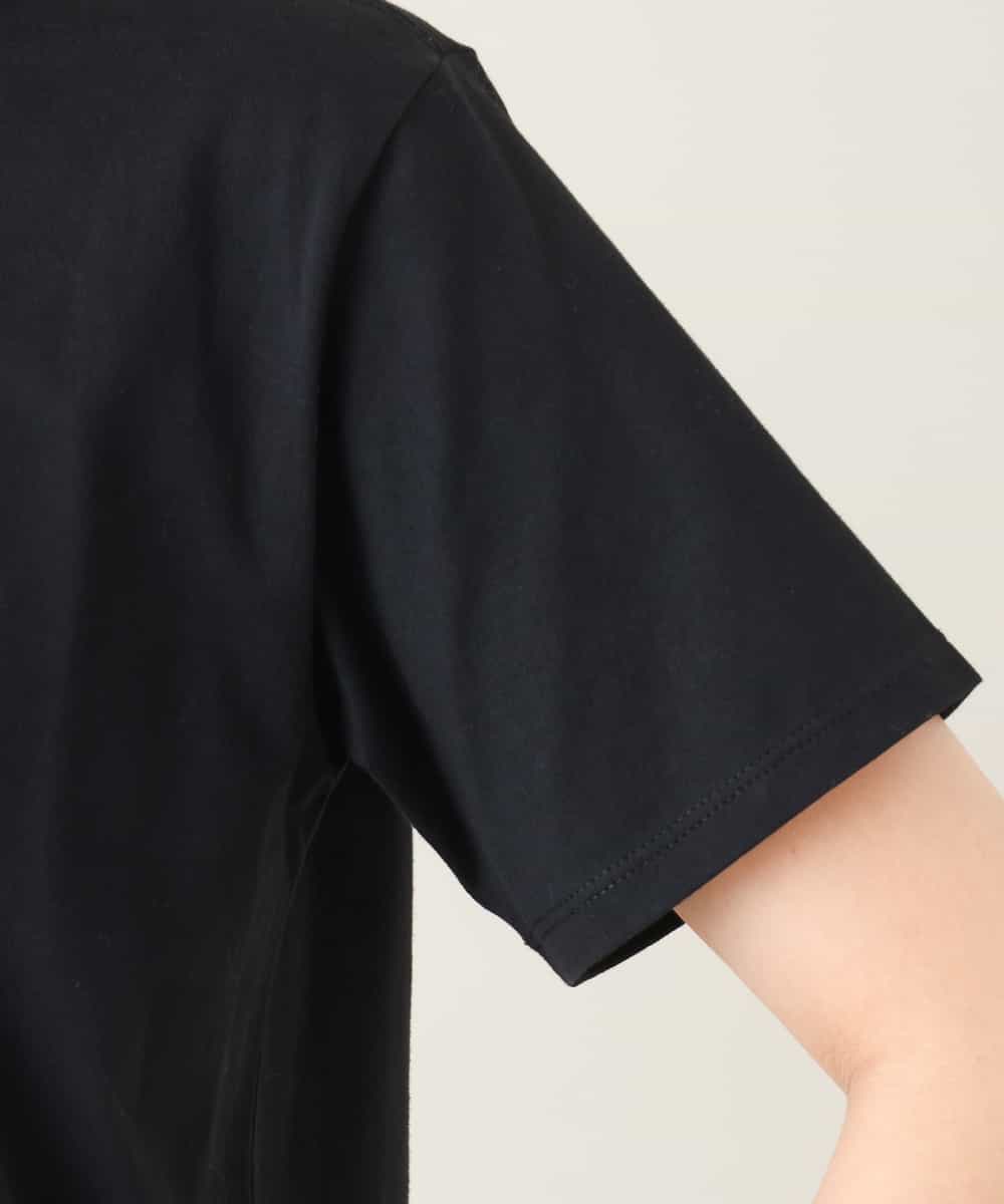 K2KGV28029 a.v.v(アー・ヴェ・ヴェ) 刺繍ロゴTシャツ ブラック