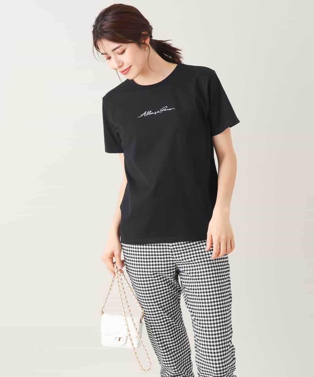 K2KGV28034 a.v.v(アー・ヴェ・ヴェ) 刺繍ロゴTシャツ ブラック