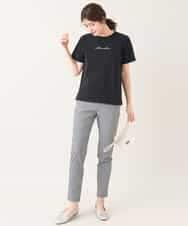 K2KGV28034 a.v.v(アー・ヴェ・ヴェ) 刺繍ロゴTシャツ ブラック