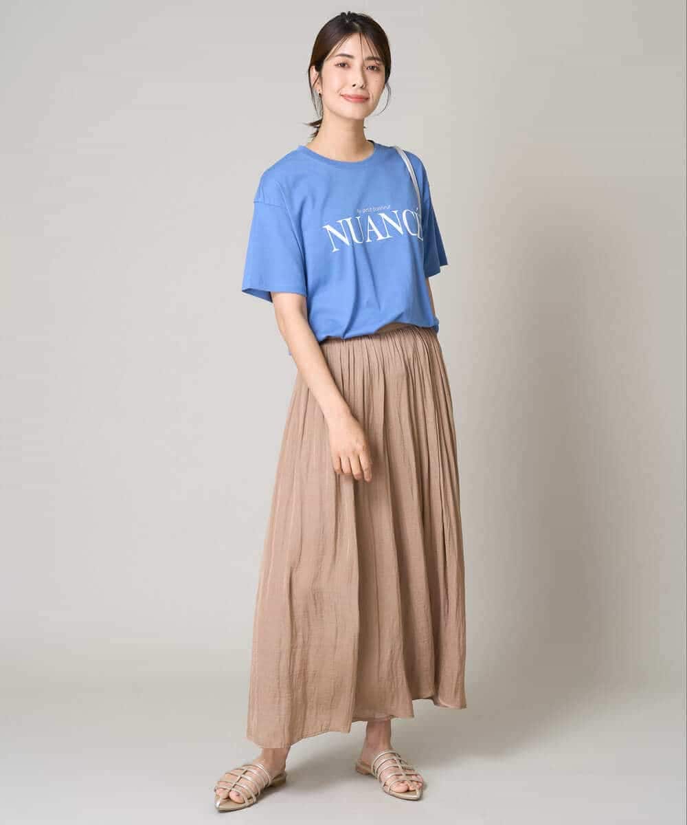 K2KGV29034 a.v.v(アー・ヴェ・ヴェ) クラシックロゴTシャツ ライトグレー