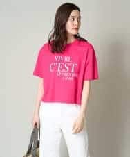 K2KGV45029 a.v.v(アー・ヴェ・ヴェ) クロップドロゴTシャツ ホワイト