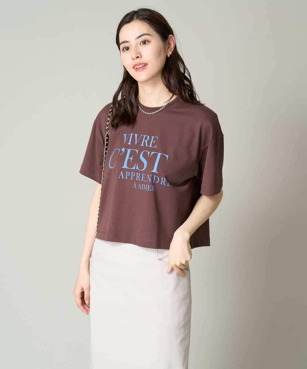 K2KGV45029 a.v.v(アー・ヴェ・ヴェ) クロップドロゴTシャツ ホワイト