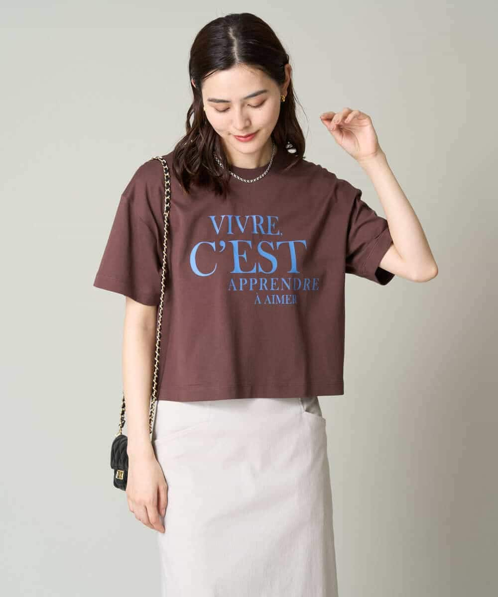 K2KGV45029 a.v.v(アー・ヴェ・ヴェ) クロップドロゴTシャツ ホワイト