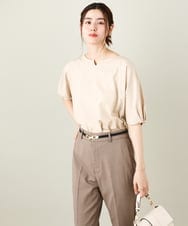 K2KGV85034 a.v.v(アー・ヴェ・ヴェ) 【接触冷感/UVカット】タックドルマンスリーブトップス【WEB限定】 ブラック