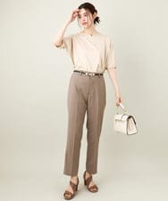 K2KGV85034 a.v.v(アー・ヴェ・ヴェ) 【接触冷感/UVカット】タックドルマンスリーブトップス【WEB限定】 ブラック