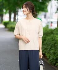 K2KGV85034 a.v.v(アー・ヴェ・ヴェ) 【接触冷感/UVカット】タックドルマンスリーブトップス【WEB限定】 ブラック