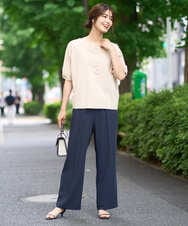 K2KGV85034 a.v.v(アー・ヴェ・ヴェ) 【接触冷感/UVカット】タックドルマンスリーブトップス【WEB限定】 ブラック