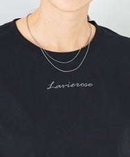 K2KHA54034 a.v.v(アー・ヴェ・ヴェ) 【コットン100%】コンパクト刺繍ロゴTシャツ グレージュ