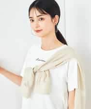 K2KHA54034 a.v.v(アー・ヴェ・ヴェ) 【コットン100%】コンパクト刺繍ロゴTシャツ グレージュ