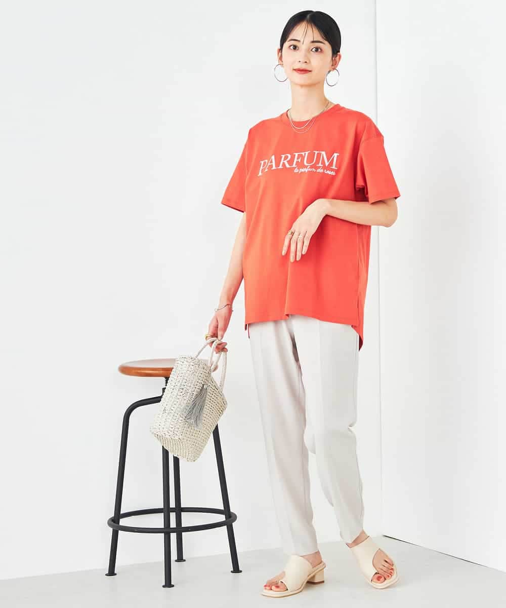 K2KHA55034 a.v.v(アー・ヴェ・ヴェ) 【コットン100%】大人のロゴTシャツ オレンジ