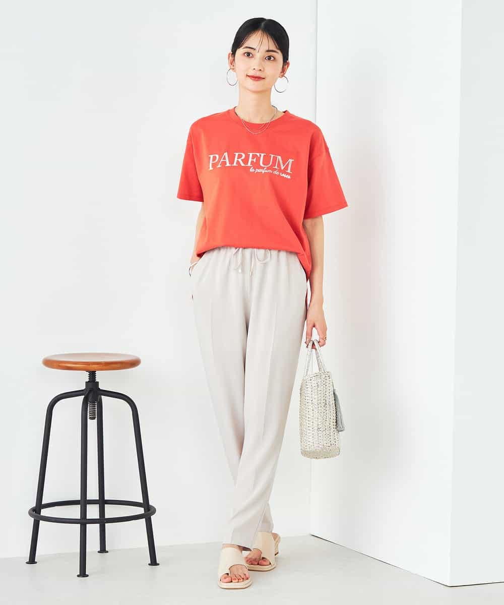 K2KHA55034 a.v.v(アー・ヴェ・ヴェ) 【コットン100%】大人のロゴTシャツ オレンジ