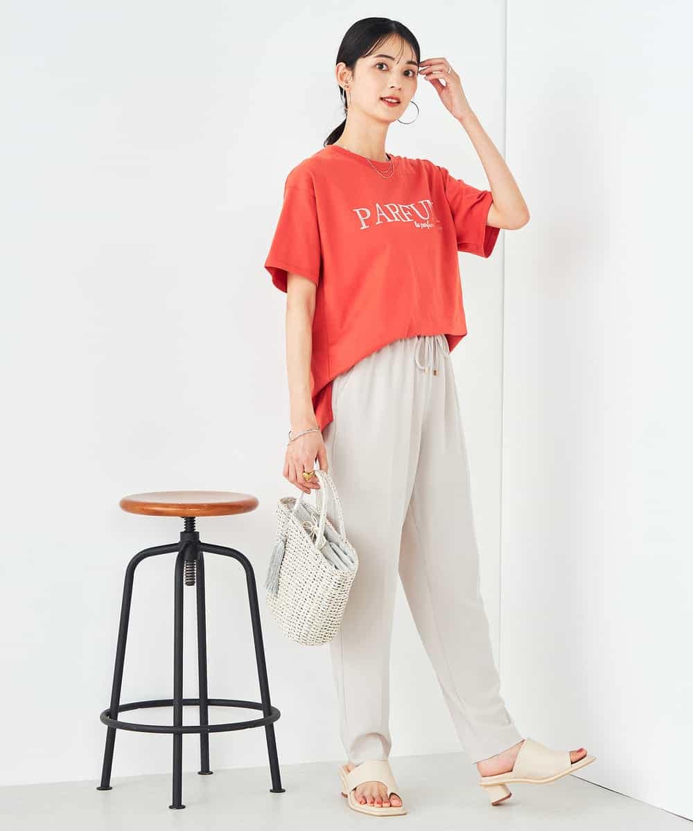 K2KHA55034 a.v.v(アー・ヴェ・ヴェ) 【コットン100%】大人のロゴTシャツ オレンジ
