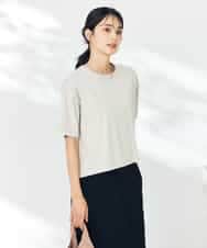 K2KHA56034 a.v.v(アー・ヴェ・ヴェ) エンボスロゴクロップドTシャツ グレージュ