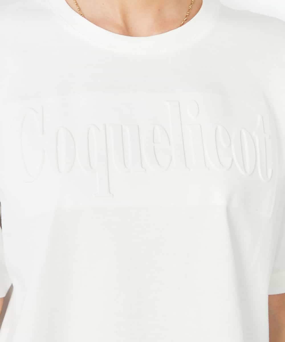 K2KHA56034 a.v.v(アー・ヴェ・ヴェ) エンボスロゴクロップドTシャツ グレージュ