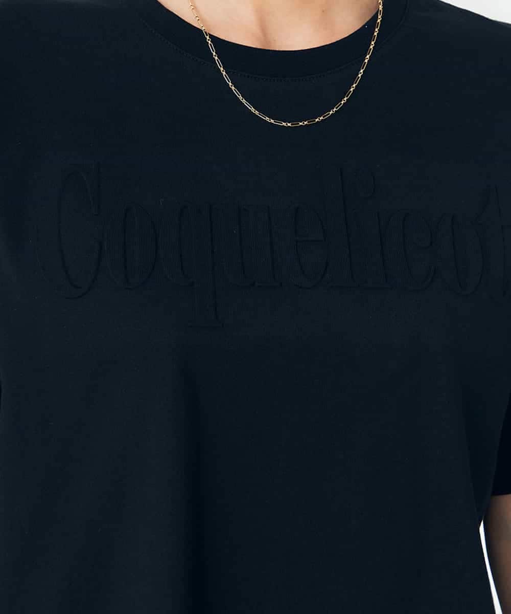 K2KHA56034 a.v.v(アー・ヴェ・ヴェ) エンボスロゴクロップドTシャツ グレージュ