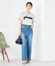 K2KHA59039 a.v.v(アー・ヴェ・ヴェ) 【コットン100%】チュールロゴ刺繍Tシャツ ホワイト