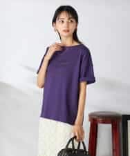 K2KHA68034 a.v.v(アー・ヴェ・ヴェ) 【接触冷感/UVカット】ボートネックロゴTシャツ ピンク