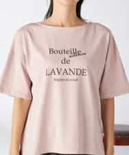 K2KHA68034 a.v.v(アー・ヴェ・ヴェ) 【接触冷感/UVカット】ボートネックロゴTシャツ ピンク