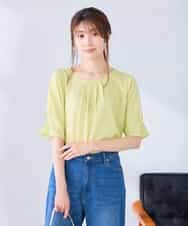 K2KHD40039 a.v.v(アー・ヴェ・ヴェ) タックパフスリーブトップス ライトイエロー