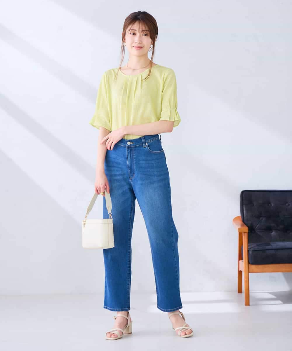 K2KHD40039 a.v.v(アー・ヴェ・ヴェ) タックパフスリーブトップス ライトイエロー