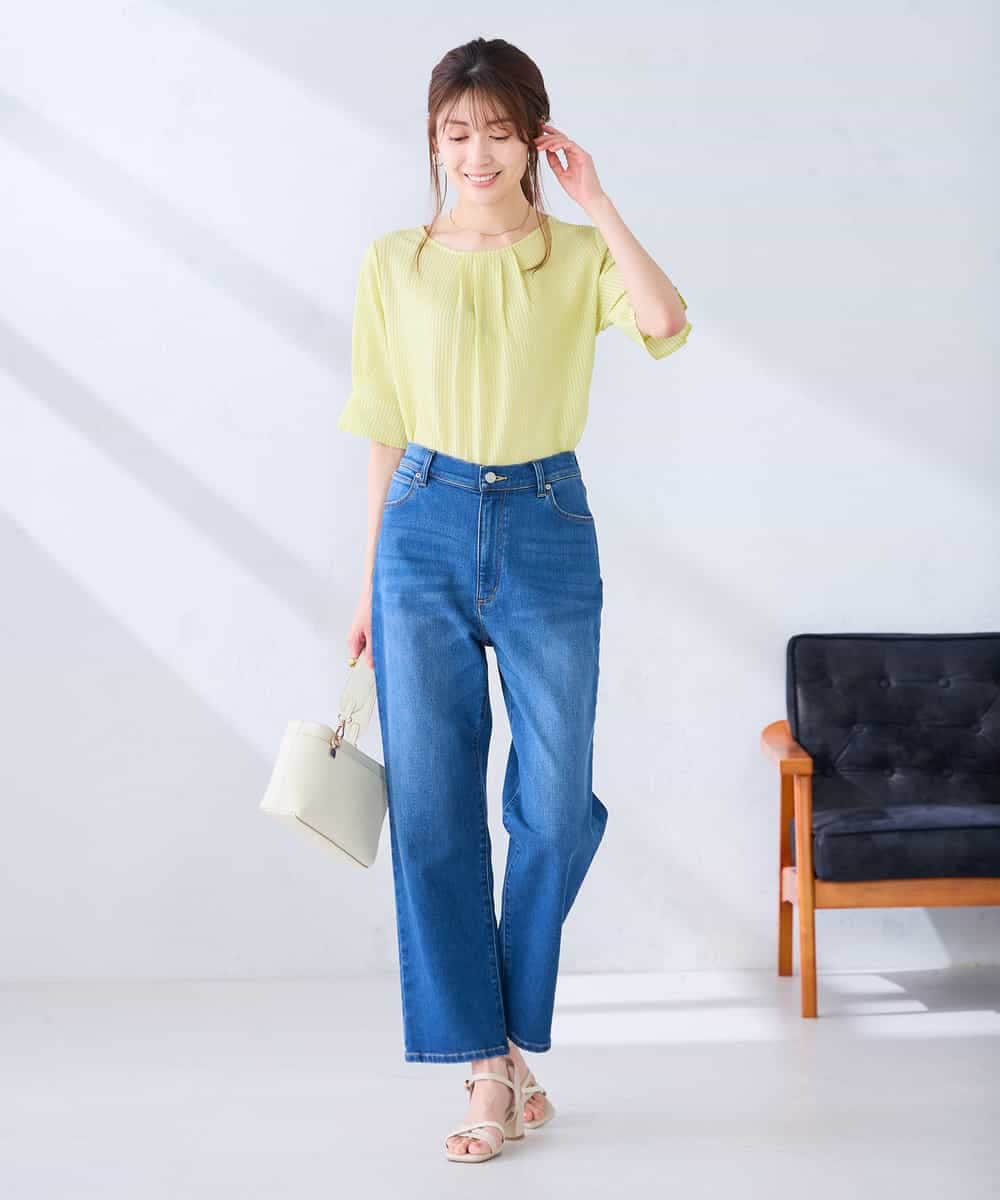 K2KHD40039 a.v.v(アー・ヴェ・ヴェ) タックパフスリーブトップス ライトイエロー