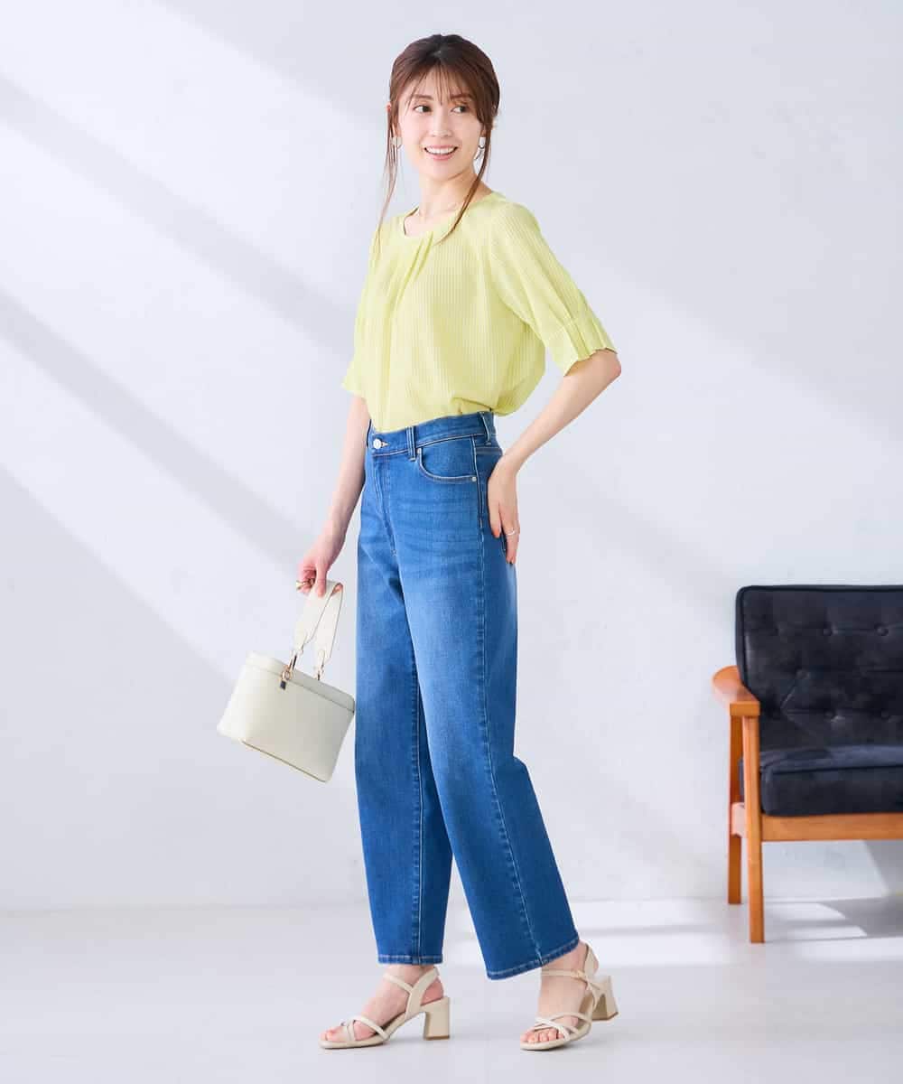 K2KHD40039 a.v.v(アー・ヴェ・ヴェ) タックパフスリーブトップス ライトイエロー