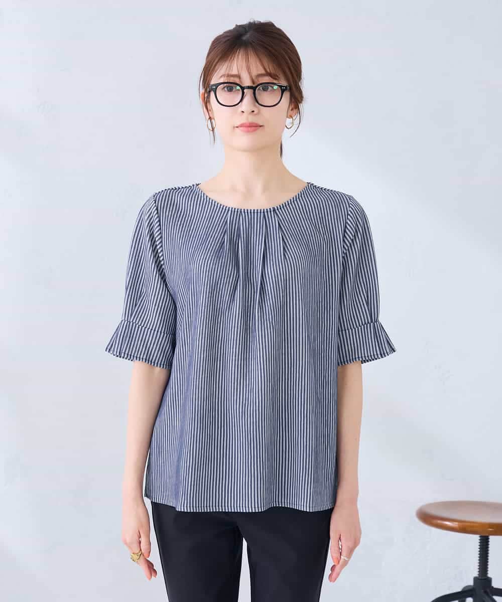 K2KHD40039 a.v.v(アー・ヴェ・ヴェ) タックパフスリーブトップス ライトイエロー