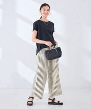 K2KHD45035 a.v.v(アー・ヴェ・ヴェ) 【接触冷感/UVカット】バックタックエンボスロゴＴシャツ ベージュ