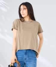K2KHD45035 a.v.v(アー・ヴェ・ヴェ) 【接触冷感/UVカット】バックタックエンボスロゴＴシャツ ベージュ