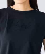 K2KHD45035 a.v.v(アー・ヴェ・ヴェ) 【接触冷感/UVカット】バックタックエンボスロゴＴシャツ ベージュ