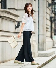 K2KHD47054 a.v.v(アー・ヴェ・ヴェ) レースドルマンカットソー ブルー