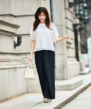 K2KHD47054 a.v.v(アー・ヴェ・ヴェ) レースドルマンカットソー ブルー