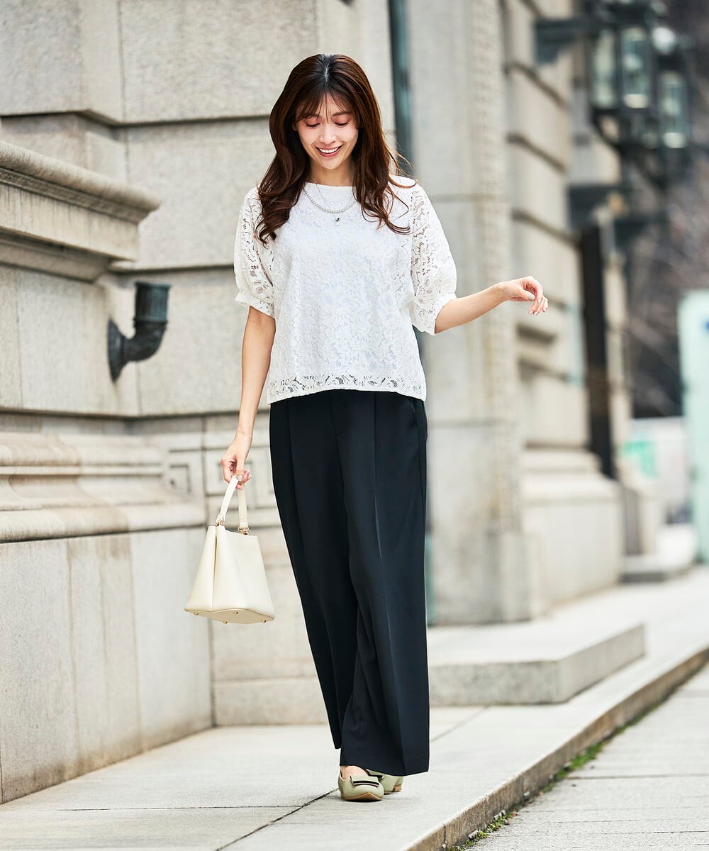 K2KHD47054 a.v.v(アー・ヴェ・ヴェ) レースドルマンカットソー ブルー