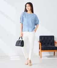 K2KHD47054 a.v.v(アー・ヴェ・ヴェ) レースドルマンカットソー ブルー