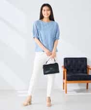 K2KHD47054 a.v.v(アー・ヴェ・ヴェ) レースドルマンカットソー ブルー