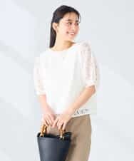 K2KHD47054 a.v.v(アー・ヴェ・ヴェ) レースドルマンカットソー ブルー