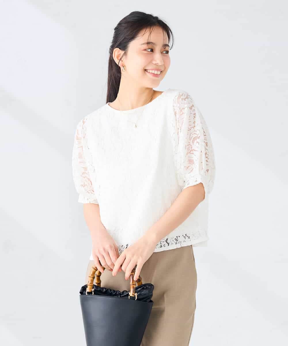 K2KHD47054 a.v.v(アー・ヴェ・ヴェ) レースドルマンカットソー ブルー